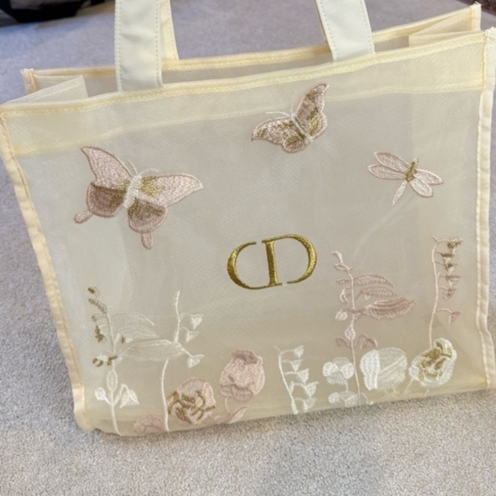 Dior GWP Cream Embroidered Tote Bag NIB - Picture 2 of 6